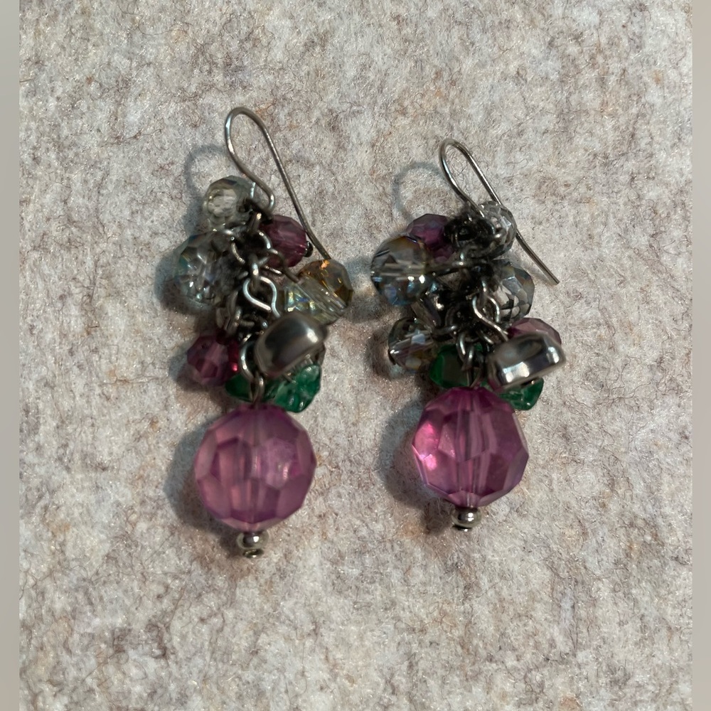 Purple Dangling Earrings